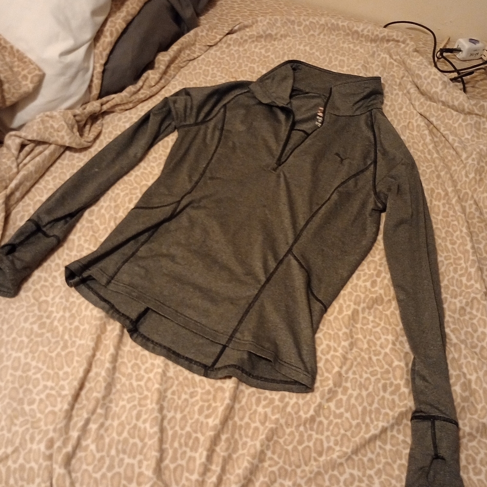 Women's Puma Gray Dry Cel Athletic Long Sleeve For Sale!